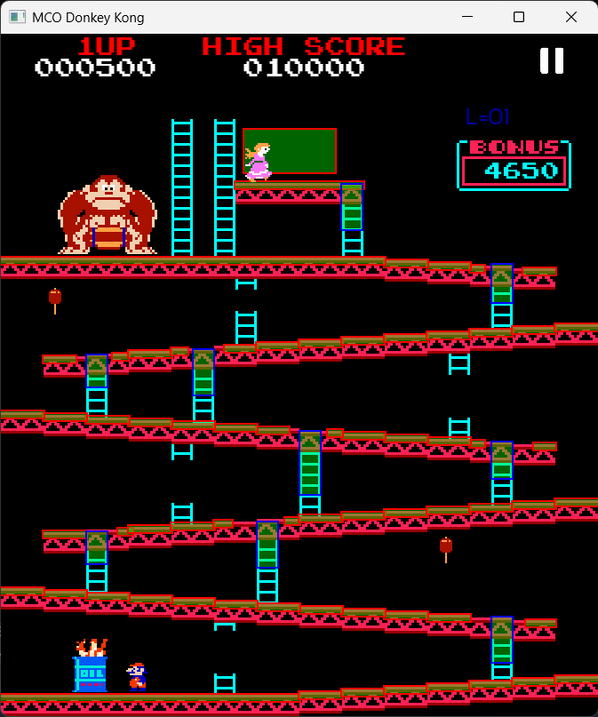 Gameplay screenshot of SFML Kong